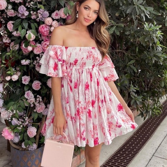 Misa Los Angeles Dresses & Skirts - NWT Misa Los Angeles Dina Shirred Ruffle Mini Dress